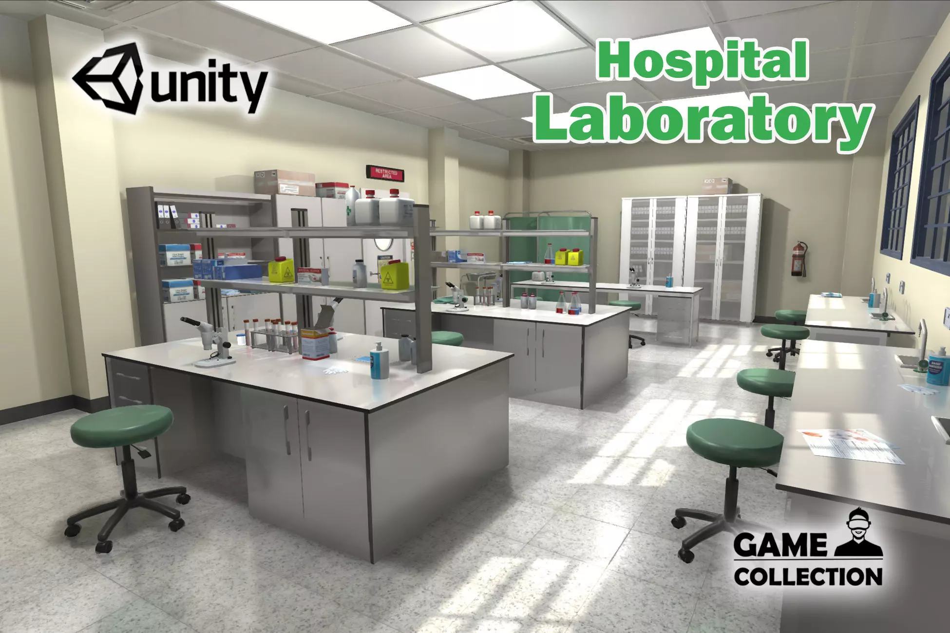 Hospital Laboratory Low-poly 3D model_0