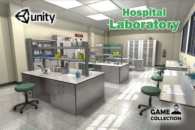 Hospital Laboratory Low-poly 3D model