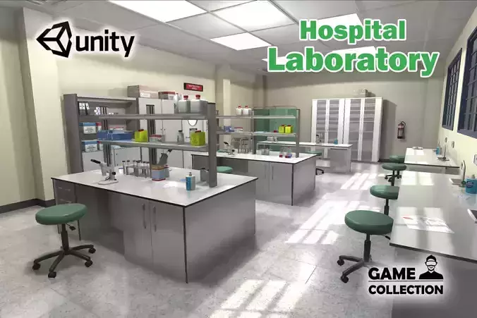 Hospital Laboratory Low-poly 3D model