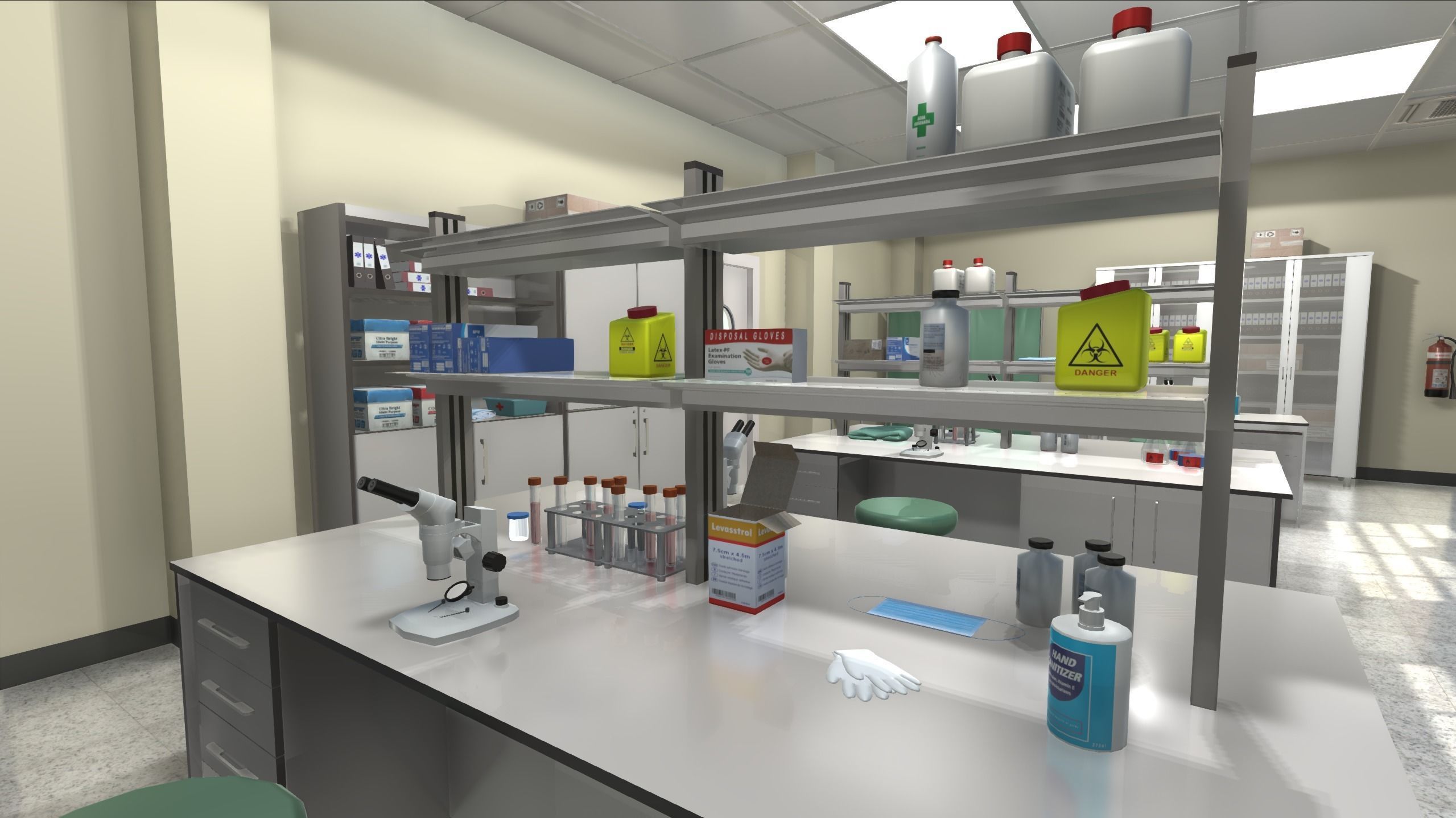 Hospital Laboratory Low-poly 3D model_11