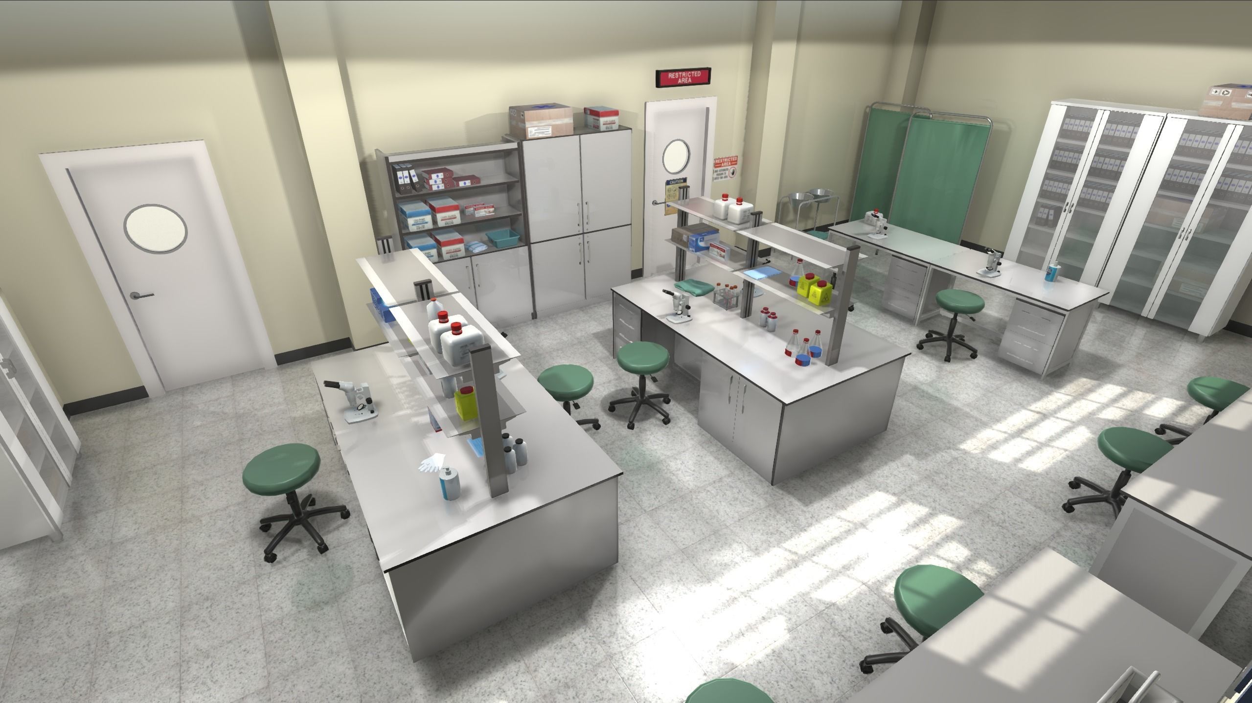 Hospital Laboratory Low-poly 3D model_4