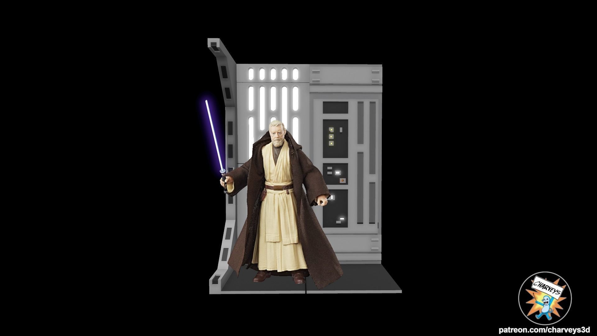 Star Wars Death Star Diorama L Action Figure Display 3D print model_1