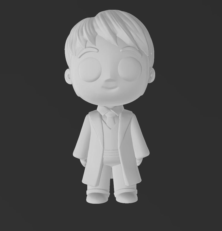 CHIBIS HARRY POTTER - HERMIONE GRANGER - RON WEASLEY - EDWIGE 3D print model_3