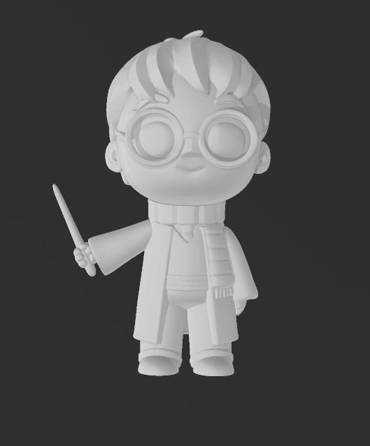 CHIBIS HARRY POTTER - HERMIONE GRANGER - RON WEASLEY - EDWIGE 3D print model_5