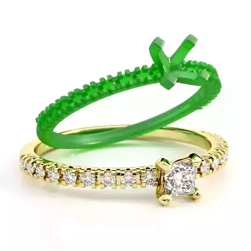 171 Etincelle Ring princess cut