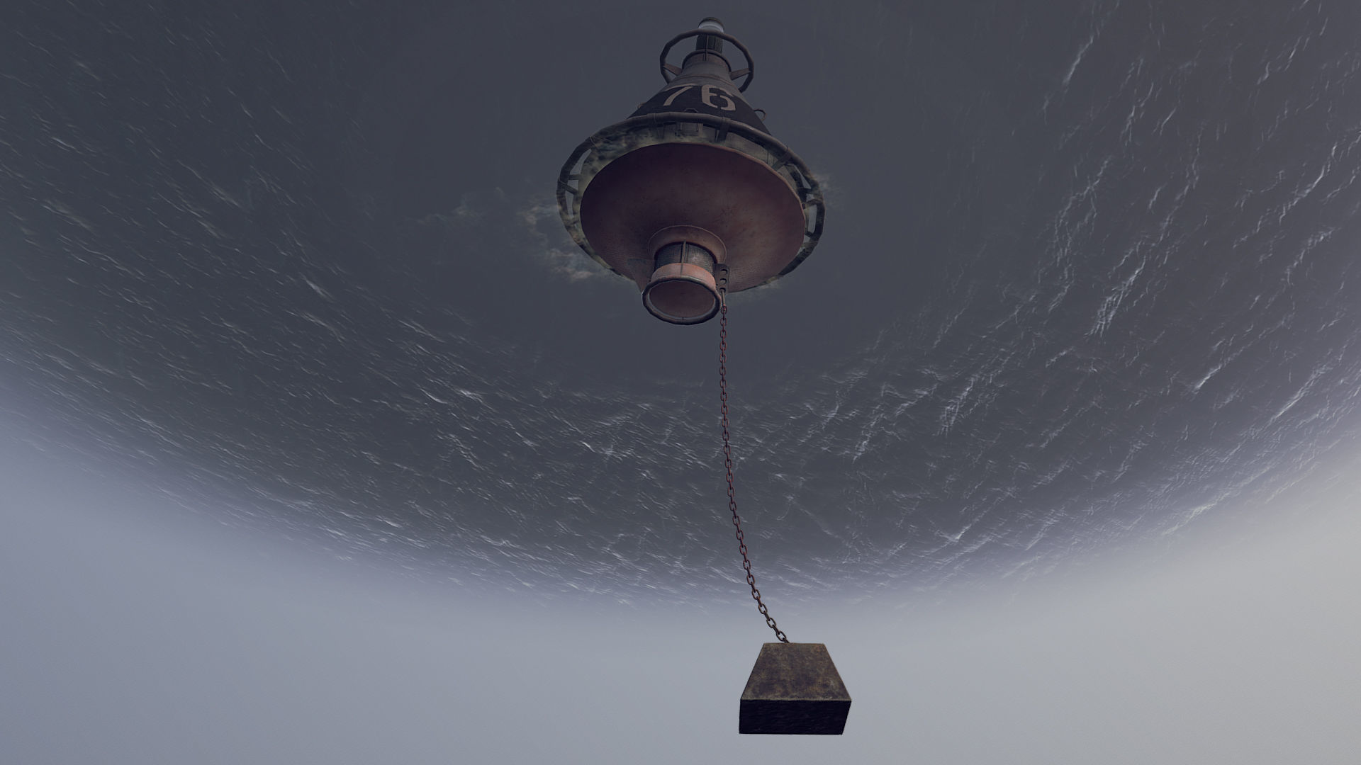 Buoy River RB-4-01 Left Drift Mark Low-poly 3D model_6