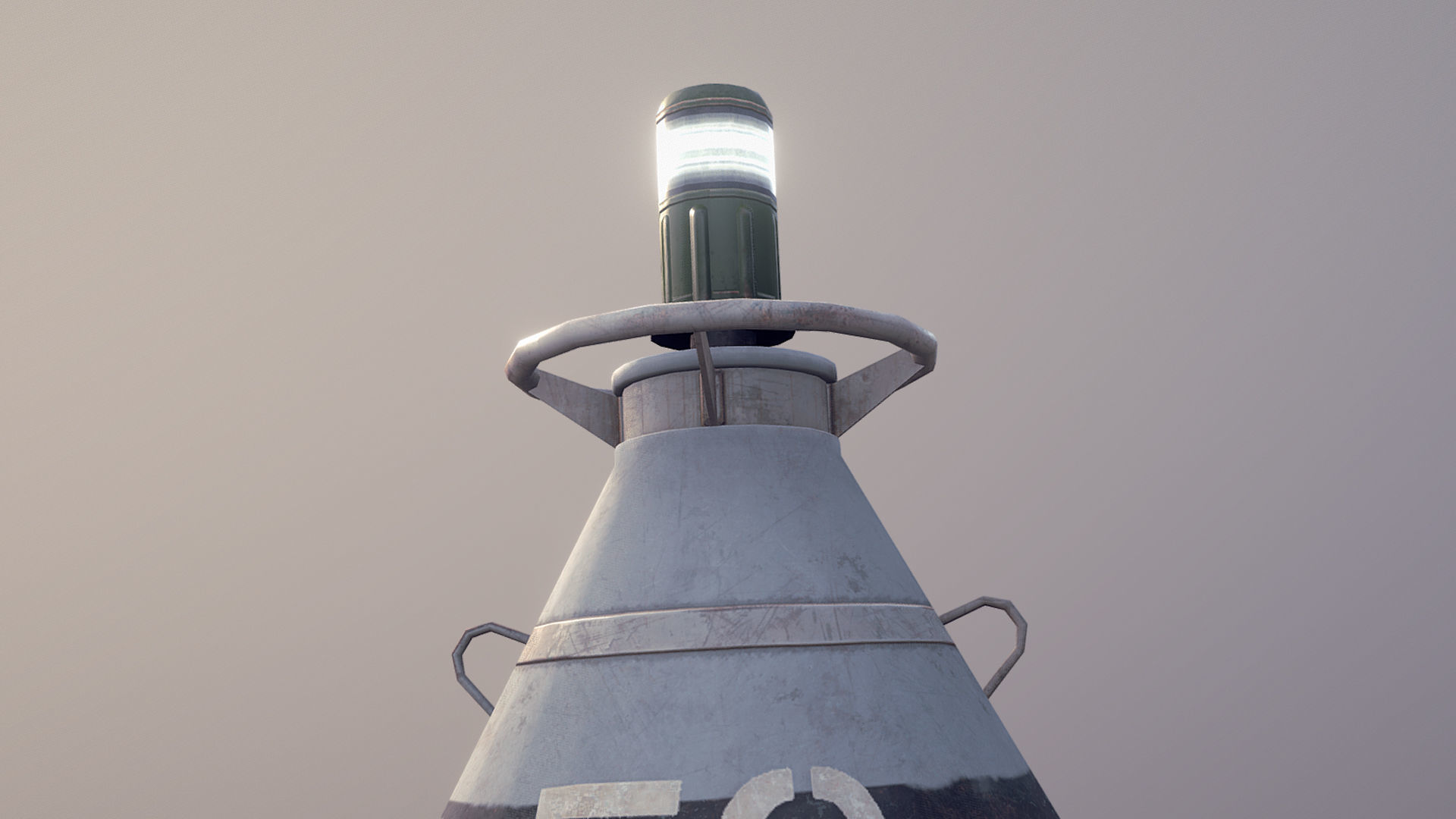 Buoy River RB-4-01 Left Drift Mark Low-poly 3D model_10