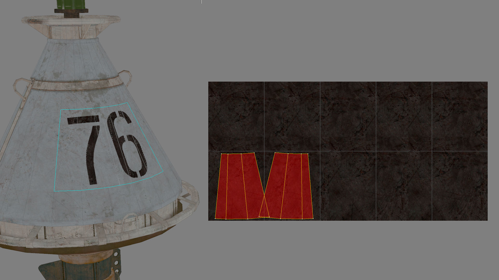 Buoy River RB-4-01 Left Drift Mark Low-poly 3D model_27