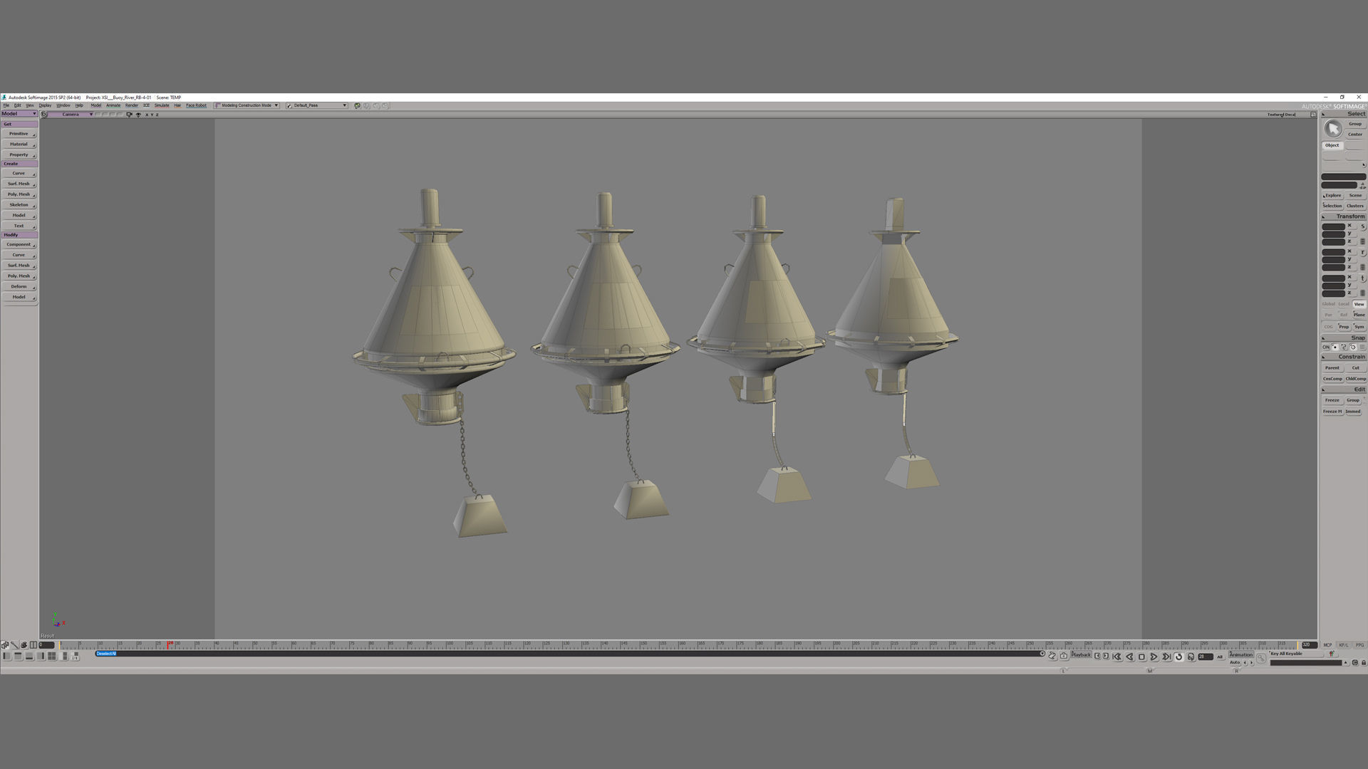 Buoy River RB-4-01 Left Drift Mark Low-poly 3D model_25