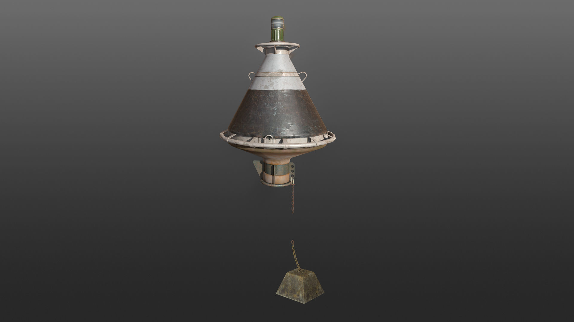 Buoy River RB-4-01 Left Drift Mark Low-poly 3D model_15