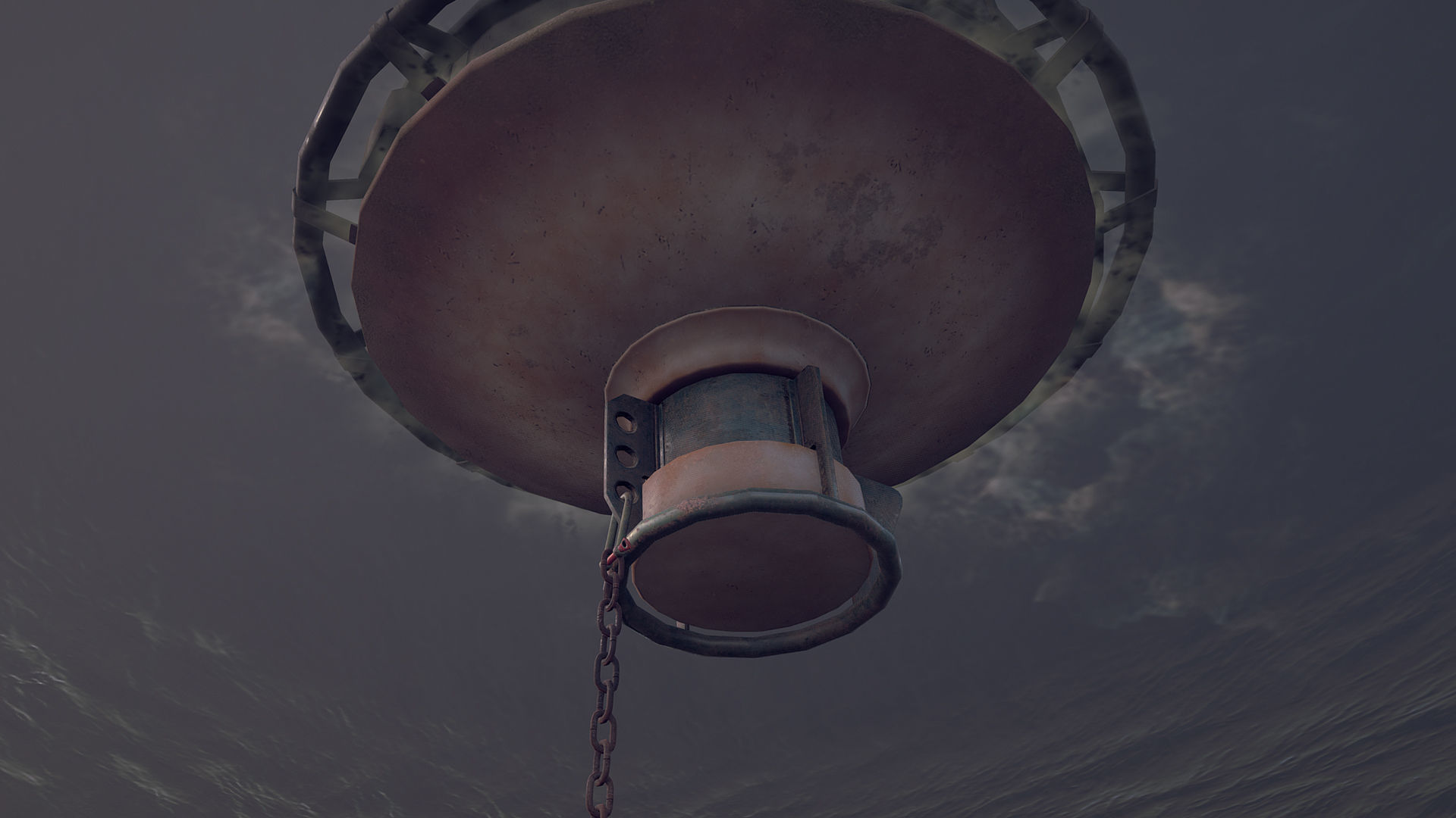 Buoy River RB-4-01 Left Drift Mark Low-poly 3D model_9