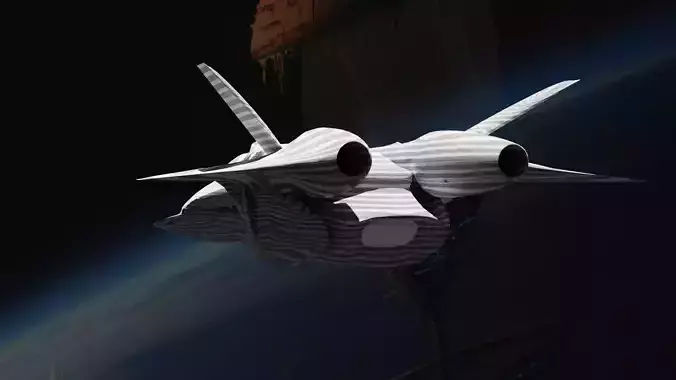 the Creator spaceship flying in space 3D model