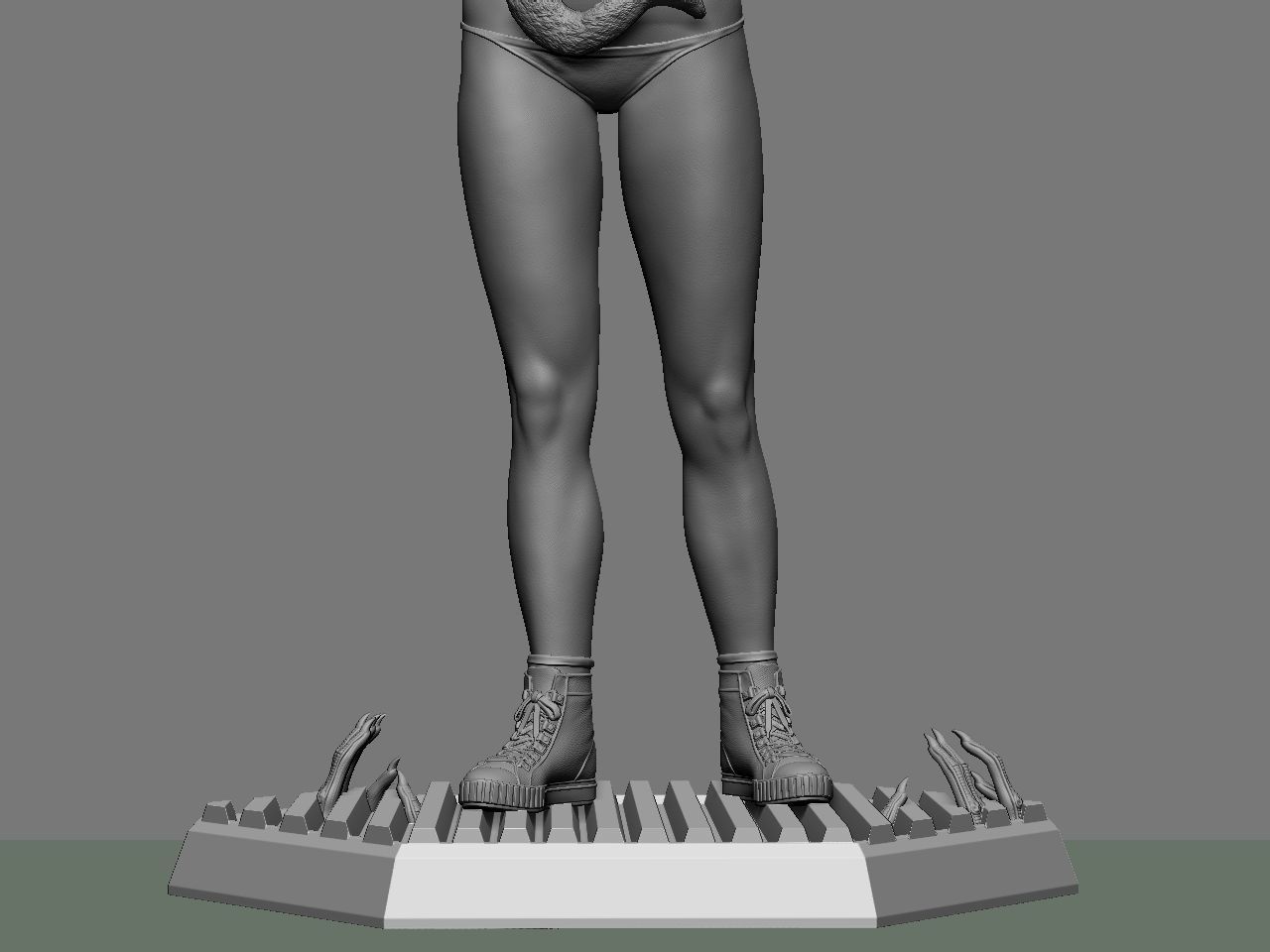 Ripley statue of woman holding cat 3D print model_33