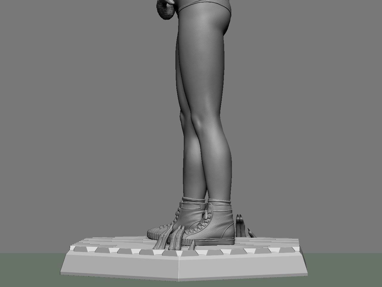 Ripley statue of woman holding cat 3D print model_37
