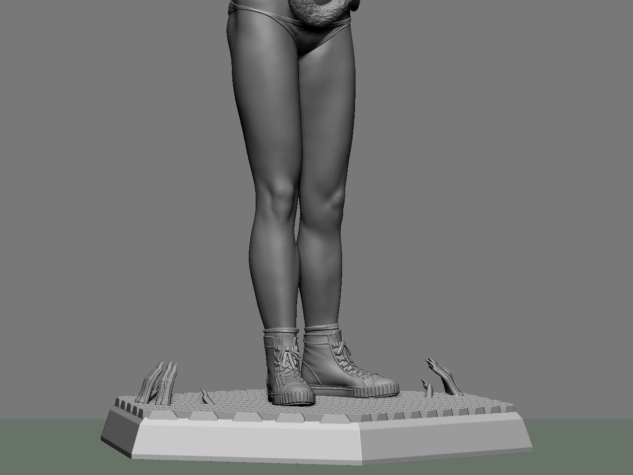 Ripley statue of woman holding cat 3D print model_47