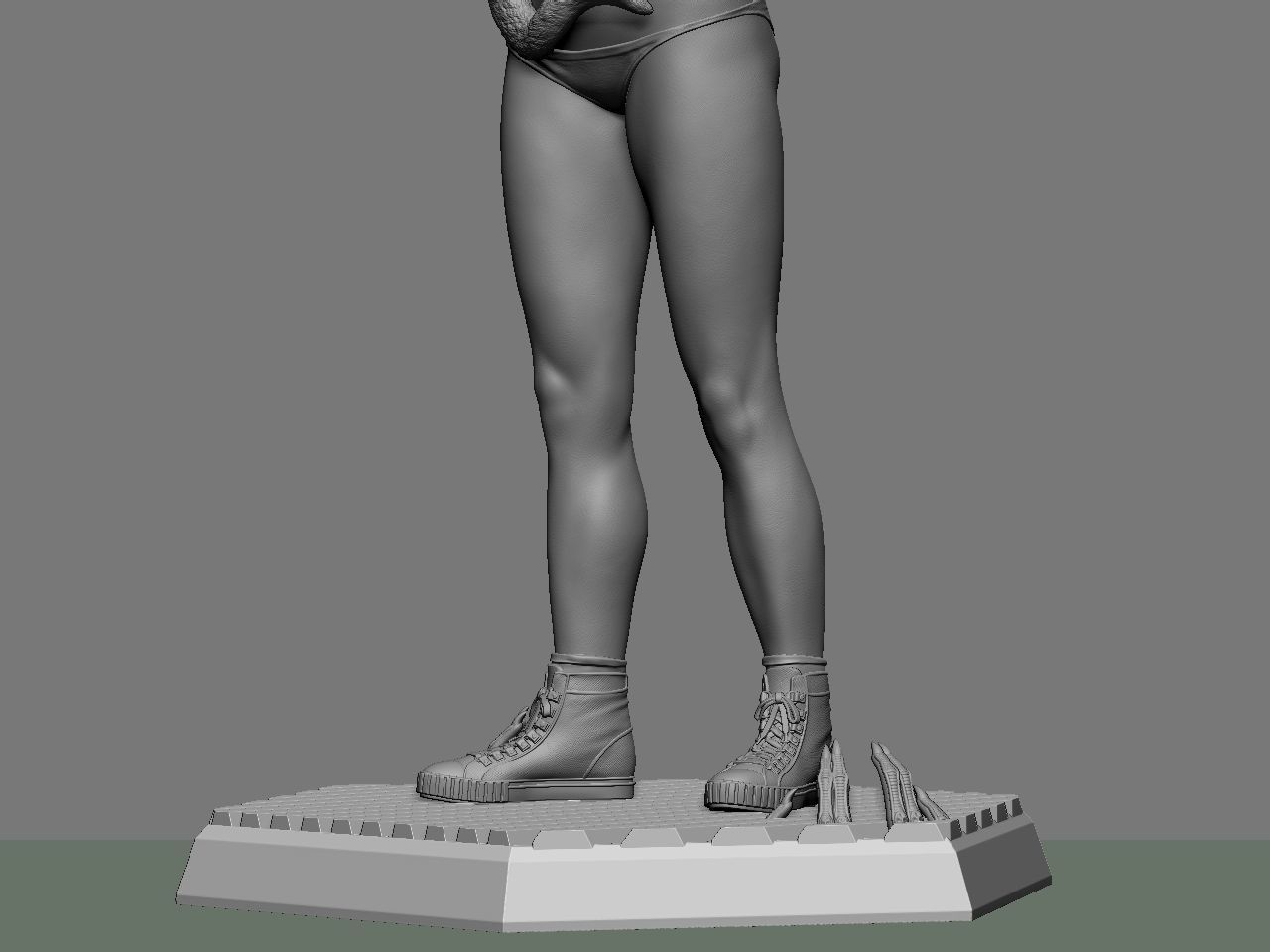 Ripley statue of woman holding cat 3D print model_35