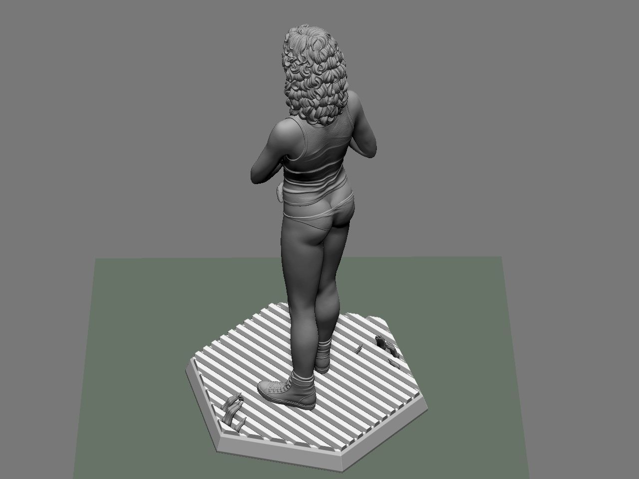 Ripley statue of woman holding cat 3D print model_55