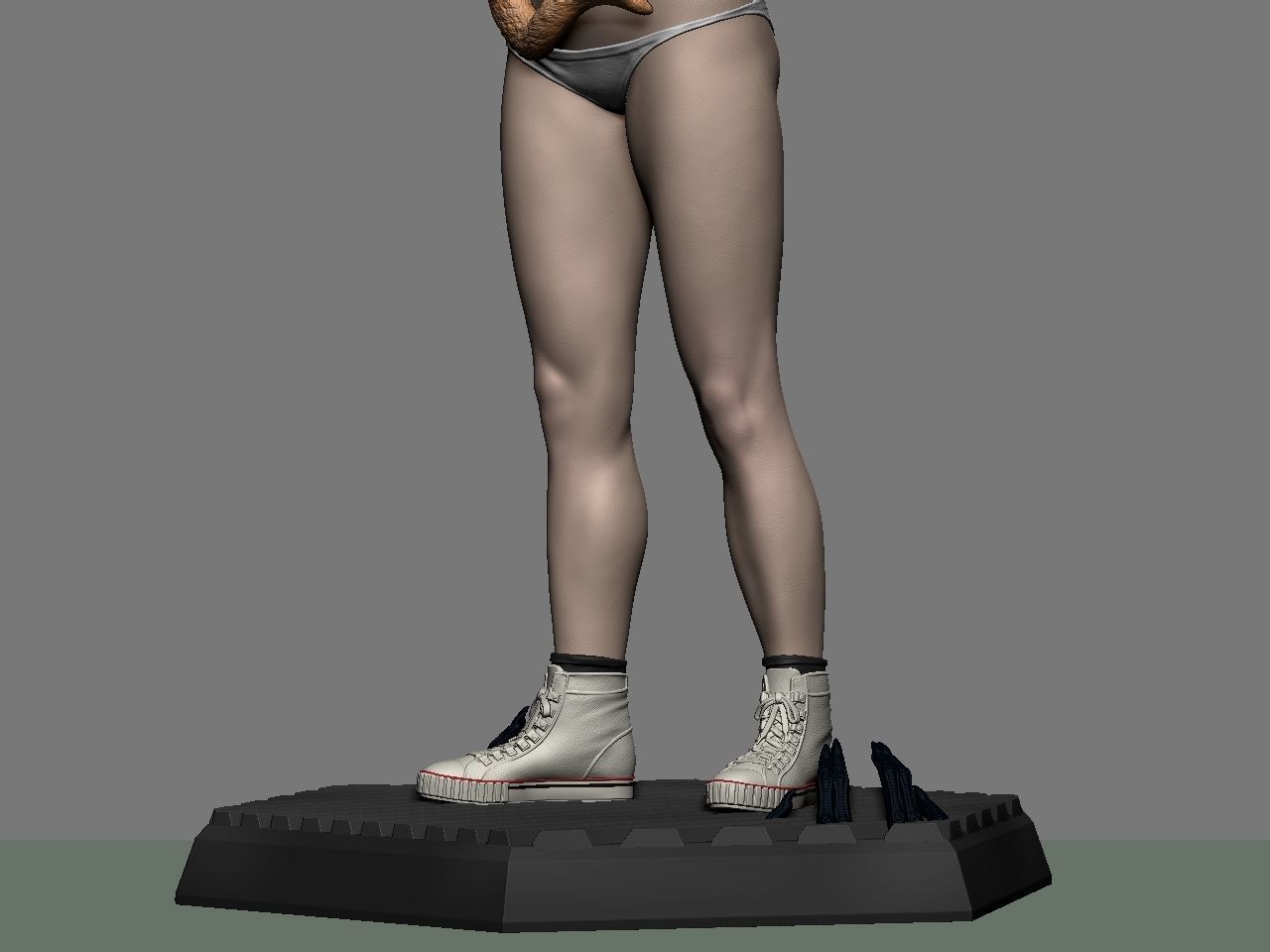 Ripley statue of woman holding cat 3D print model_34