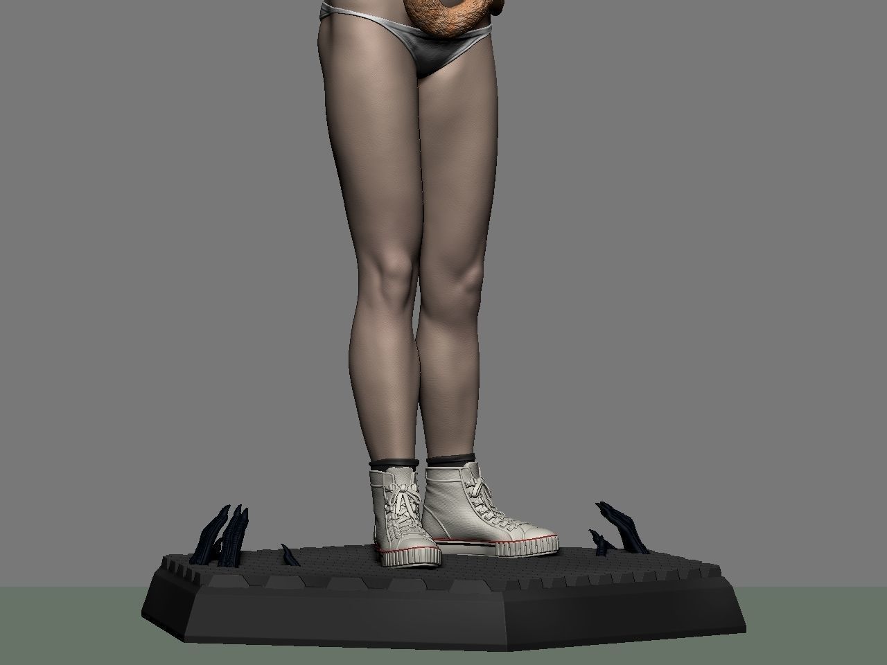 Ripley statue of woman holding cat 3D print model_46