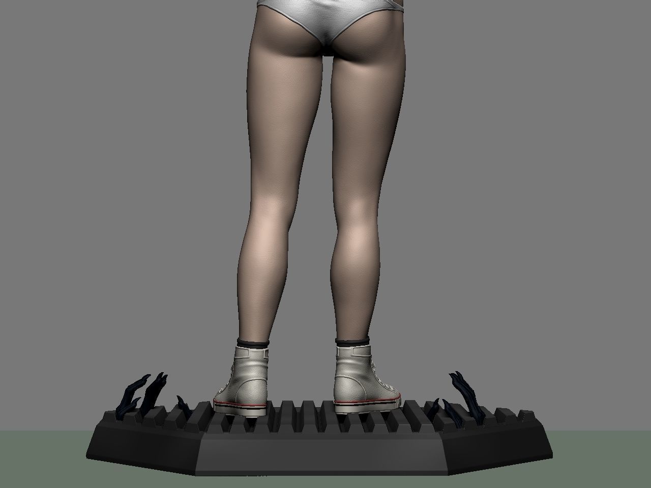 Ripley statue of woman holding cat 3D print model_40