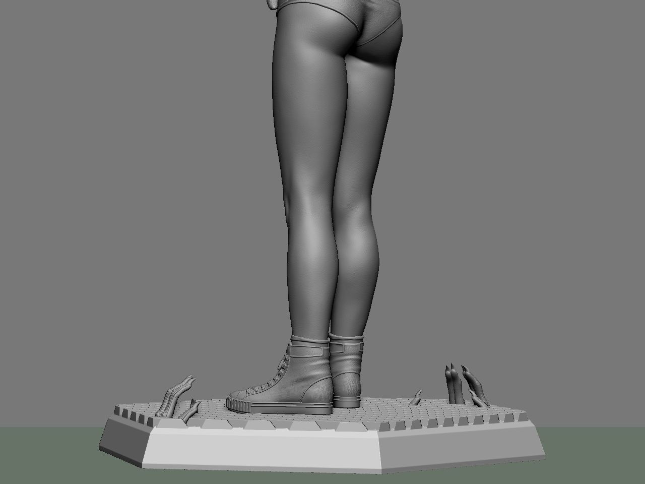 Ripley statue of woman holding cat 3D print model_39