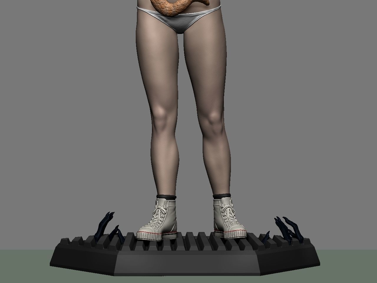 Ripley statue of woman holding cat 3D print model_32