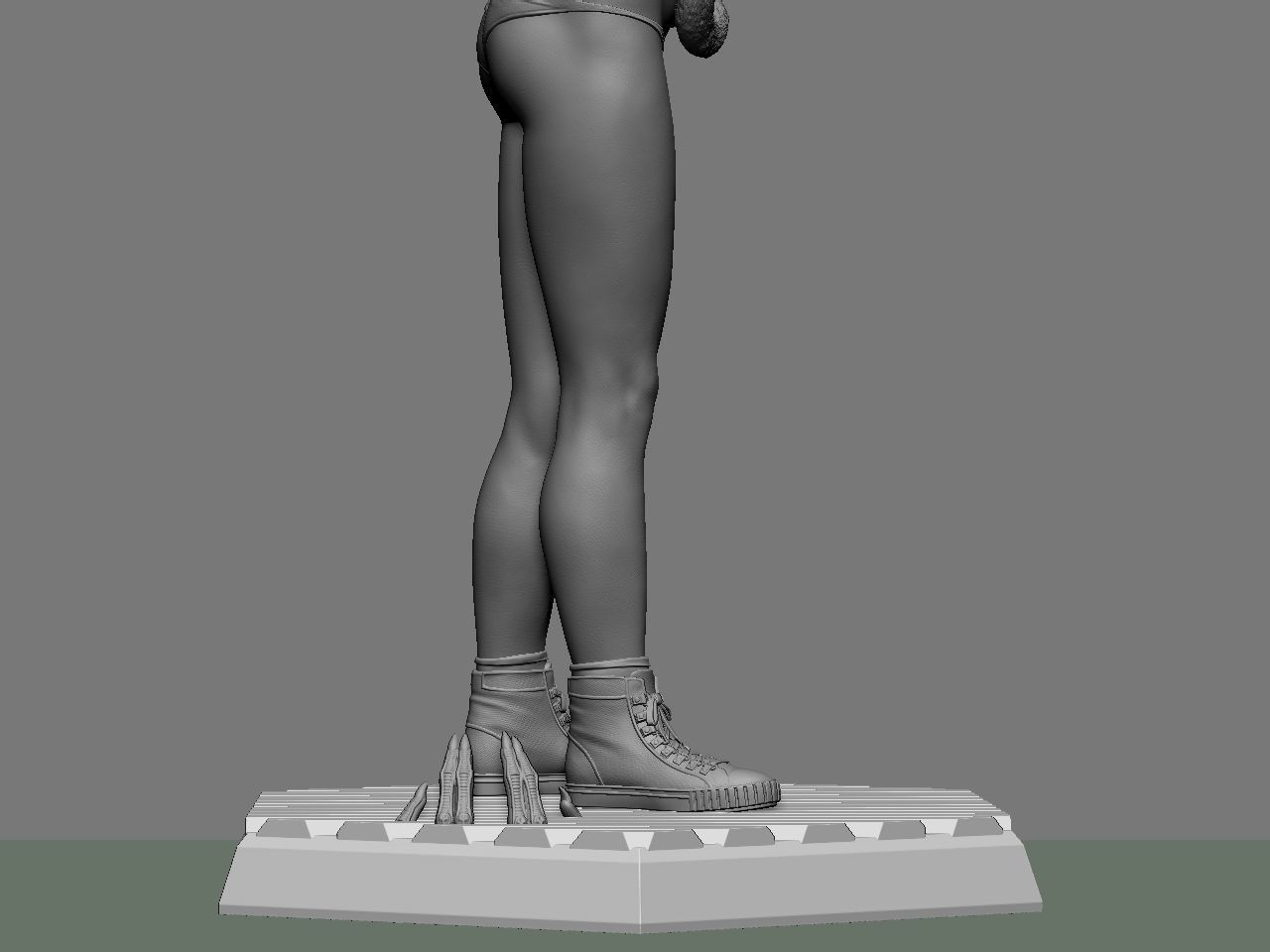 Ripley statue of woman holding cat 3D print model_45