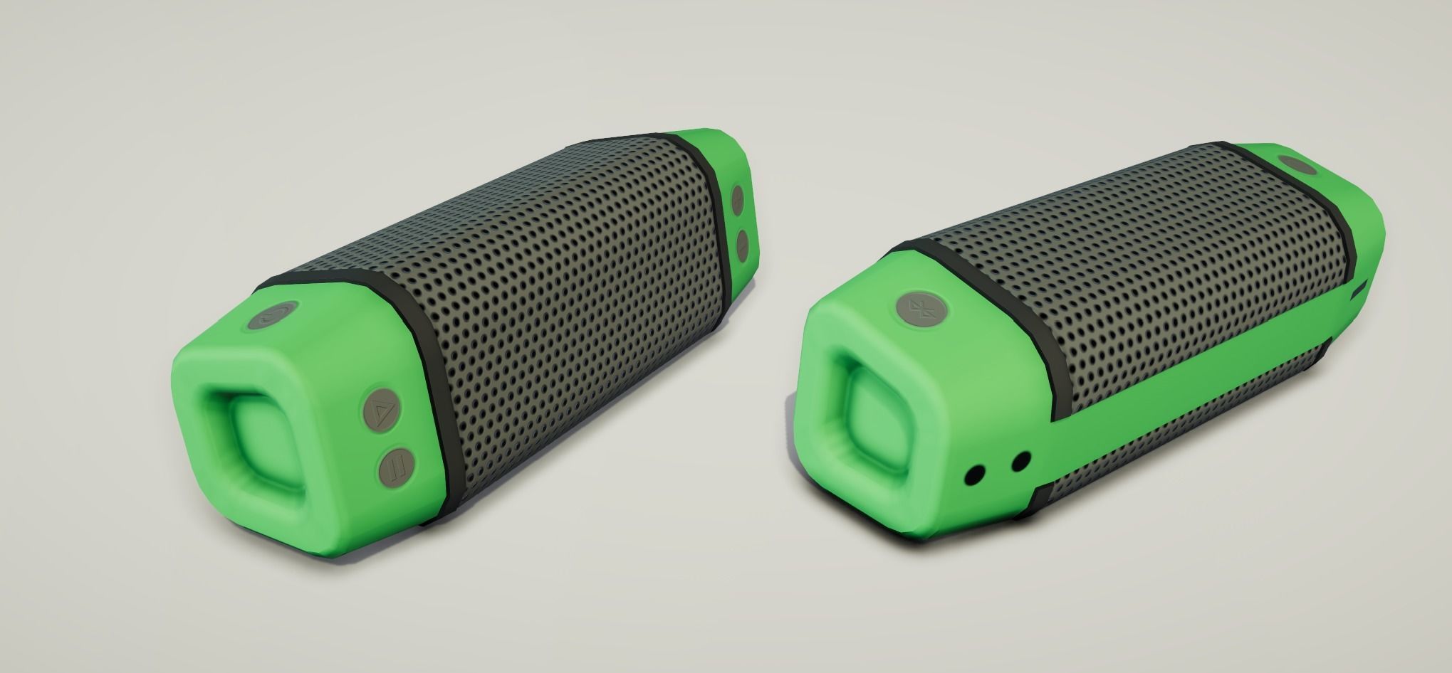 Bluetooth Speaker Pack Low-poly 3D model_2
