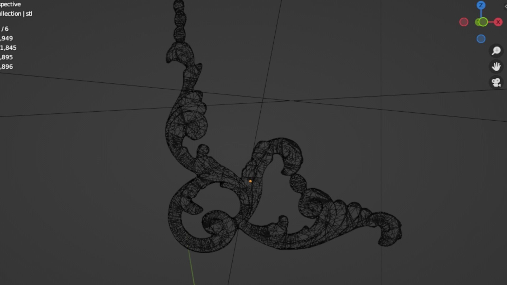 Classic decor ornament 150 3D model_6