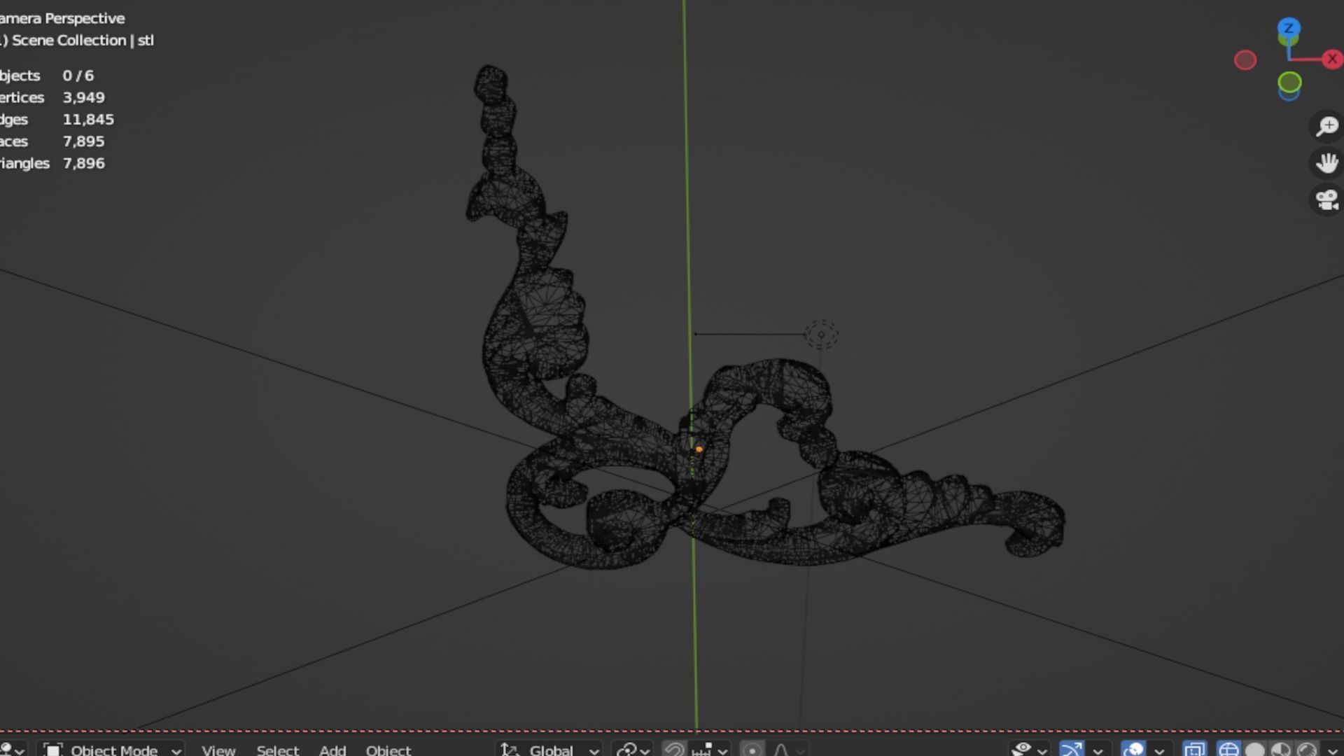 Classic decor ornament 150 3D model_5