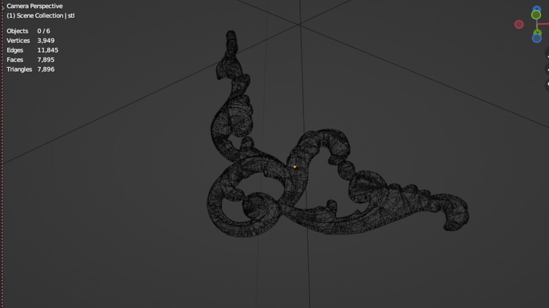 Classic decor ornament 150 3D model_7