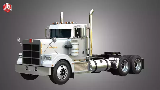 57P Semi Truck - Day Cab Truck 3D model