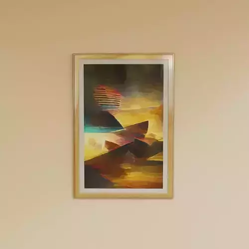 Framed Artwork Abstract Geometric 6