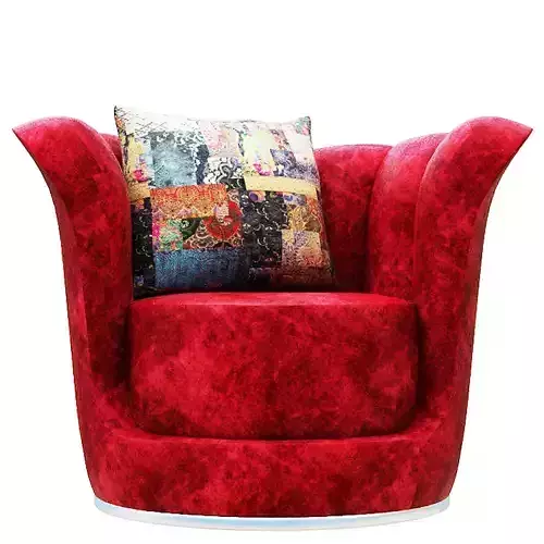 Armchair swivel chair velvet