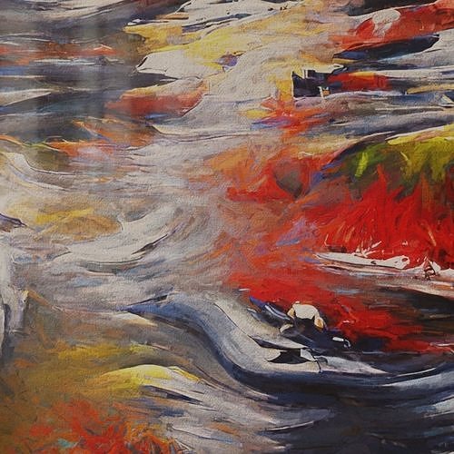 Framed Abstract Oil Painting 1 Low-poly 3D model