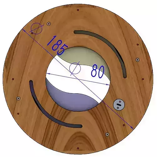 LS2BLROD80A Mechanical taiji iris mechanism shutter laser cut  3D print model