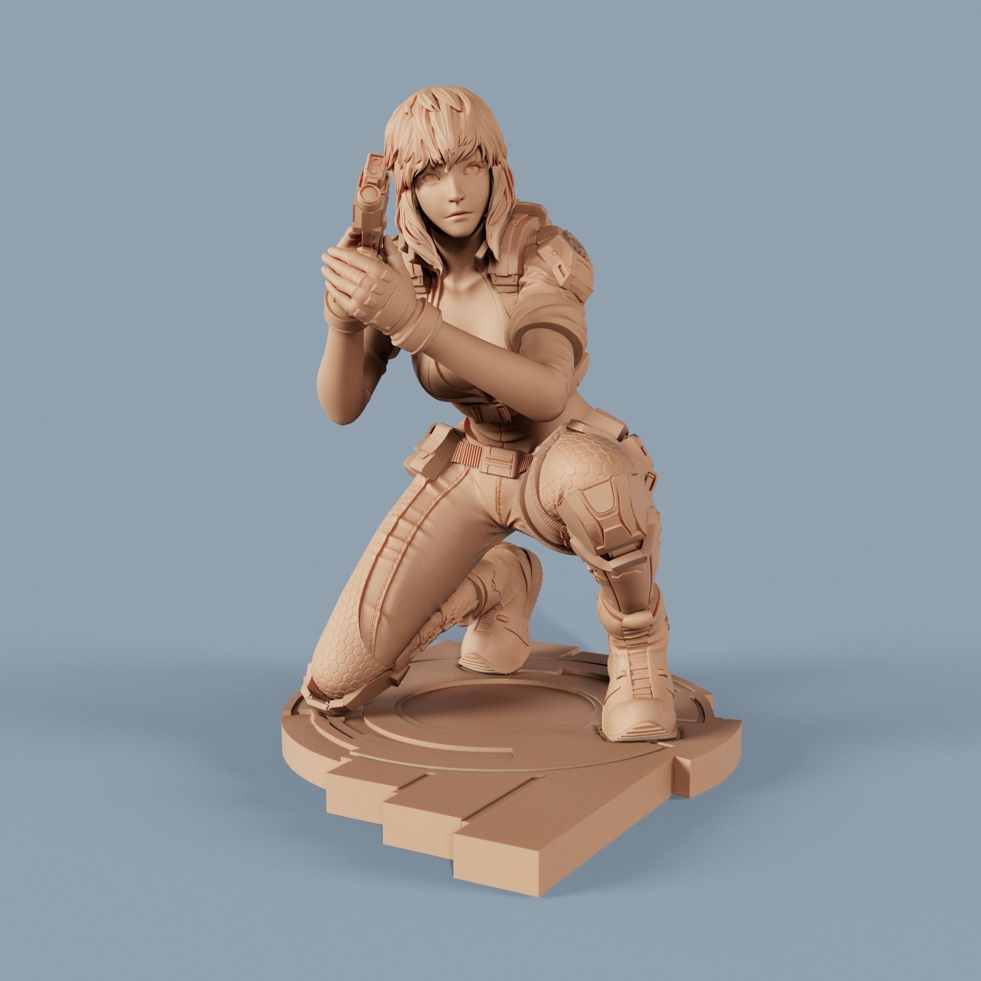 Motoko kusanagi ghost in the shell 3D print model_1