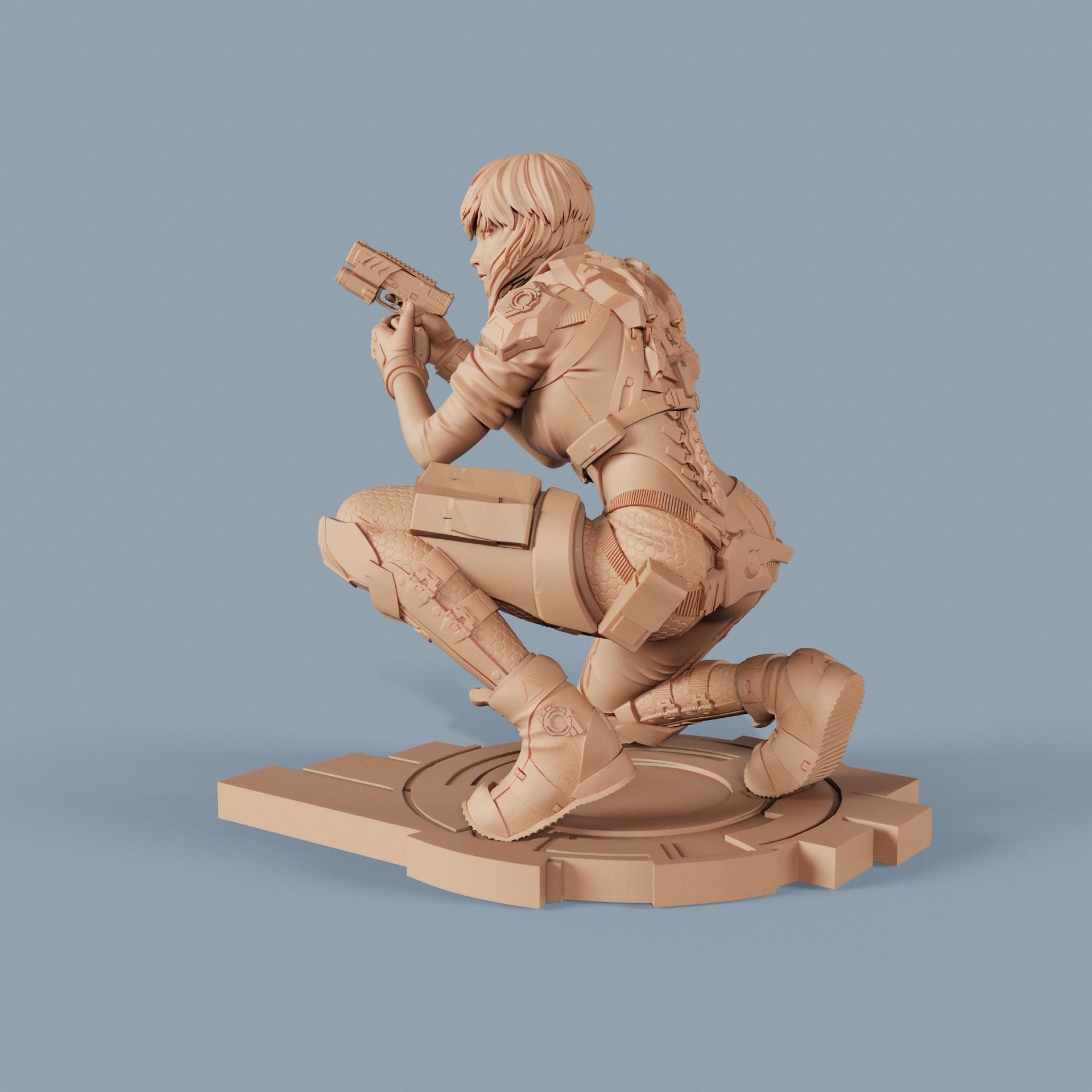 Motoko kusanagi ghost in the shell 3D print model_2