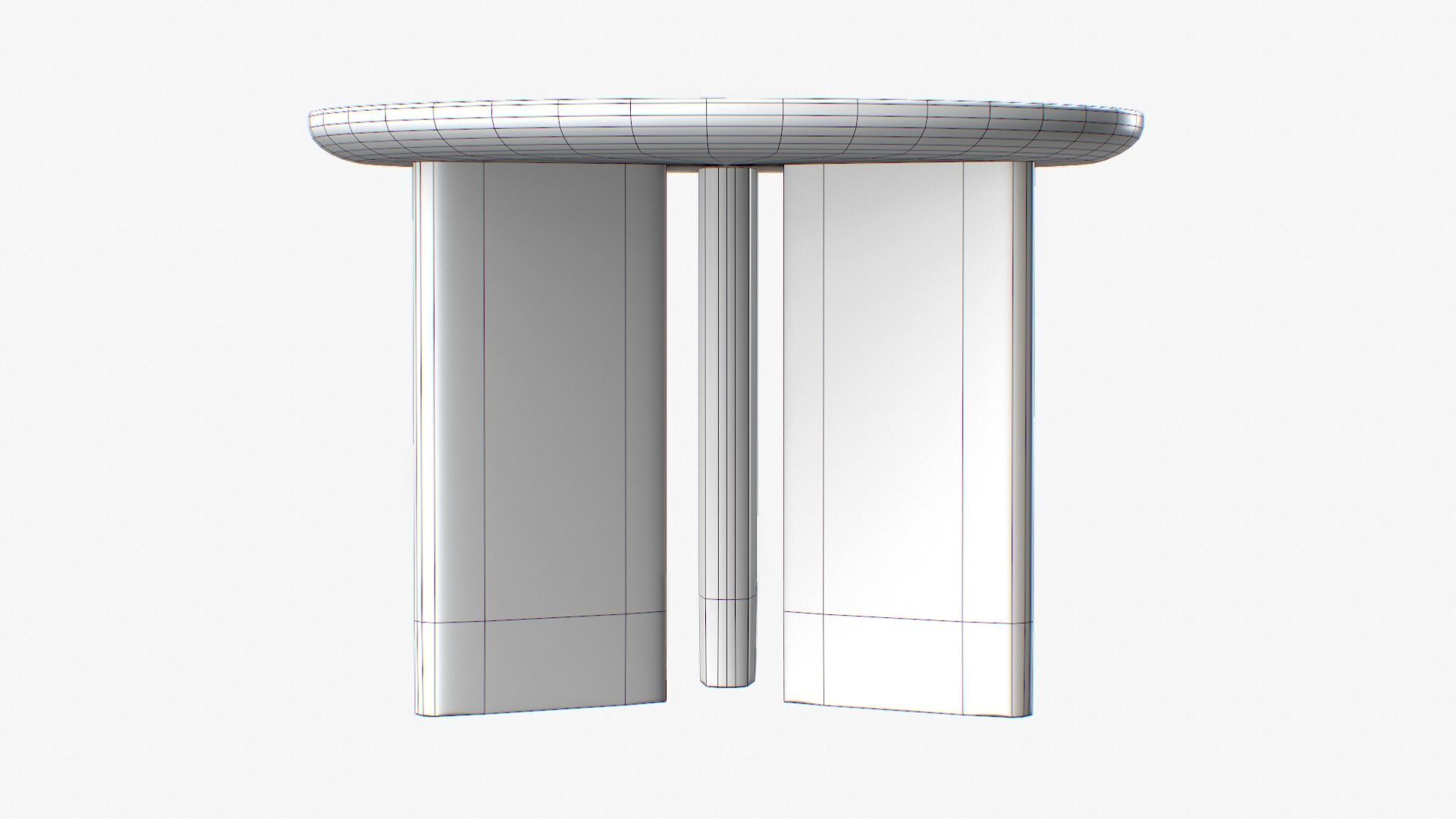 Morro low Table in medium oak Low-poly 3D model_7