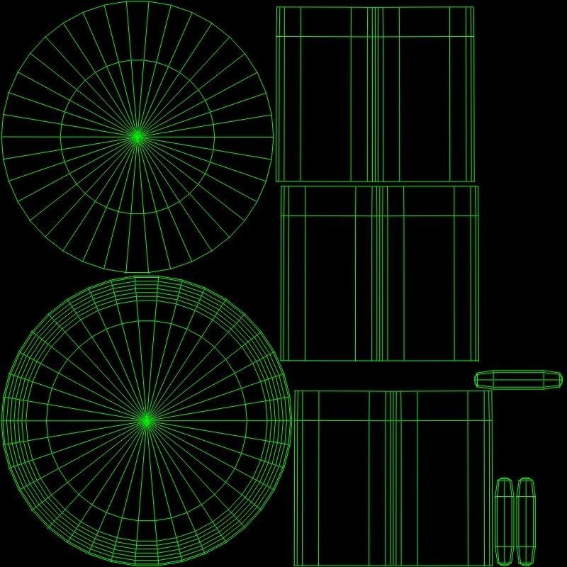 Morro low Table in medium oak Low-poly 3D model_6