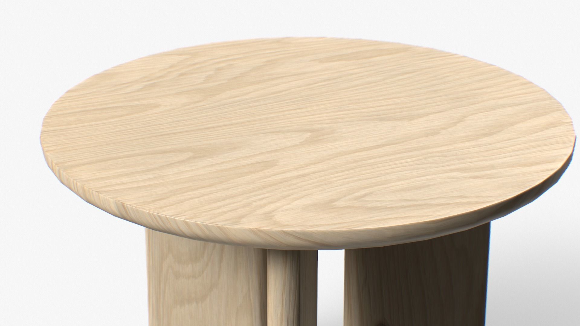 Morro low Table in medium oak Low-poly 3D model_5