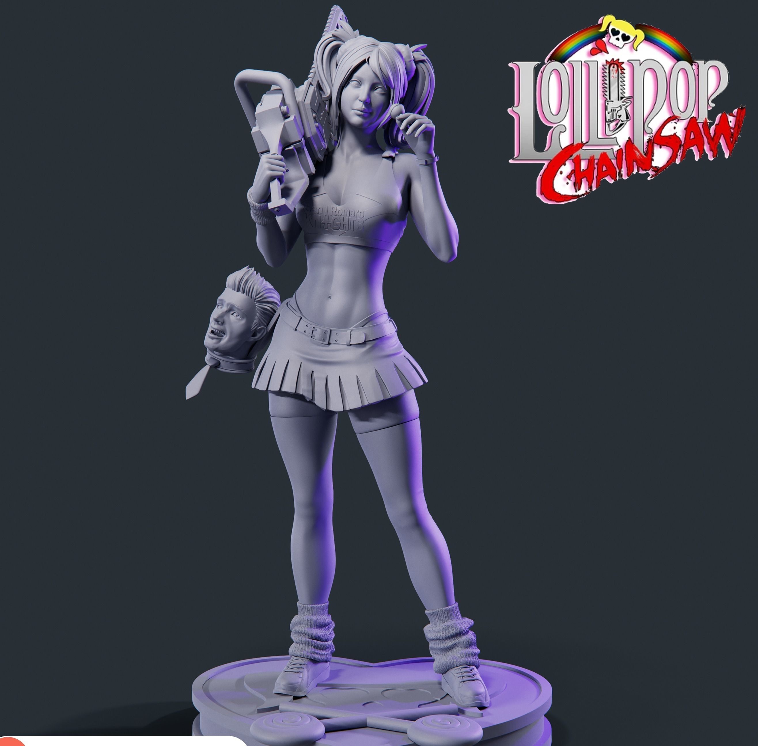 Lollipop chainsaw 3D print model_5