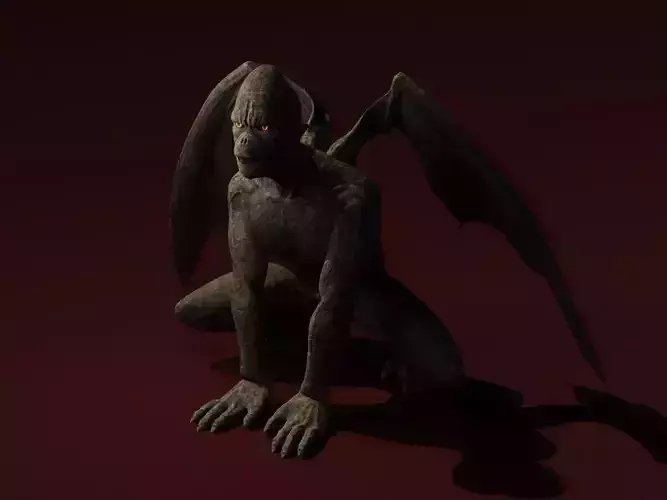 Gargoyle demon with wings