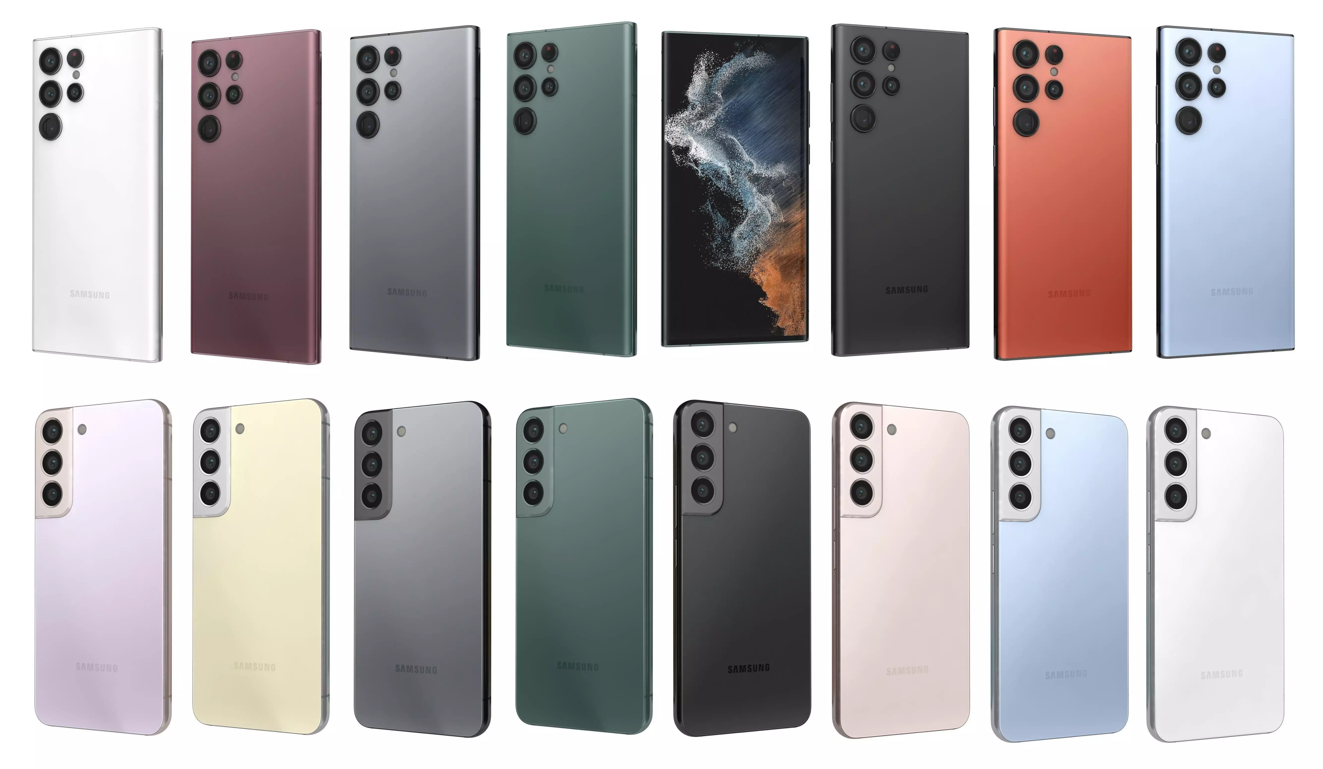 Samsung Galaxy S22 And Ultra 3D model_0