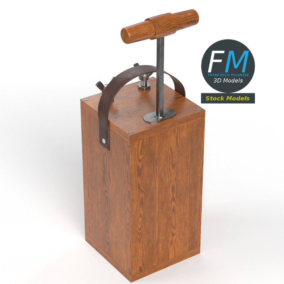 Dynamite plunger 3D model_2