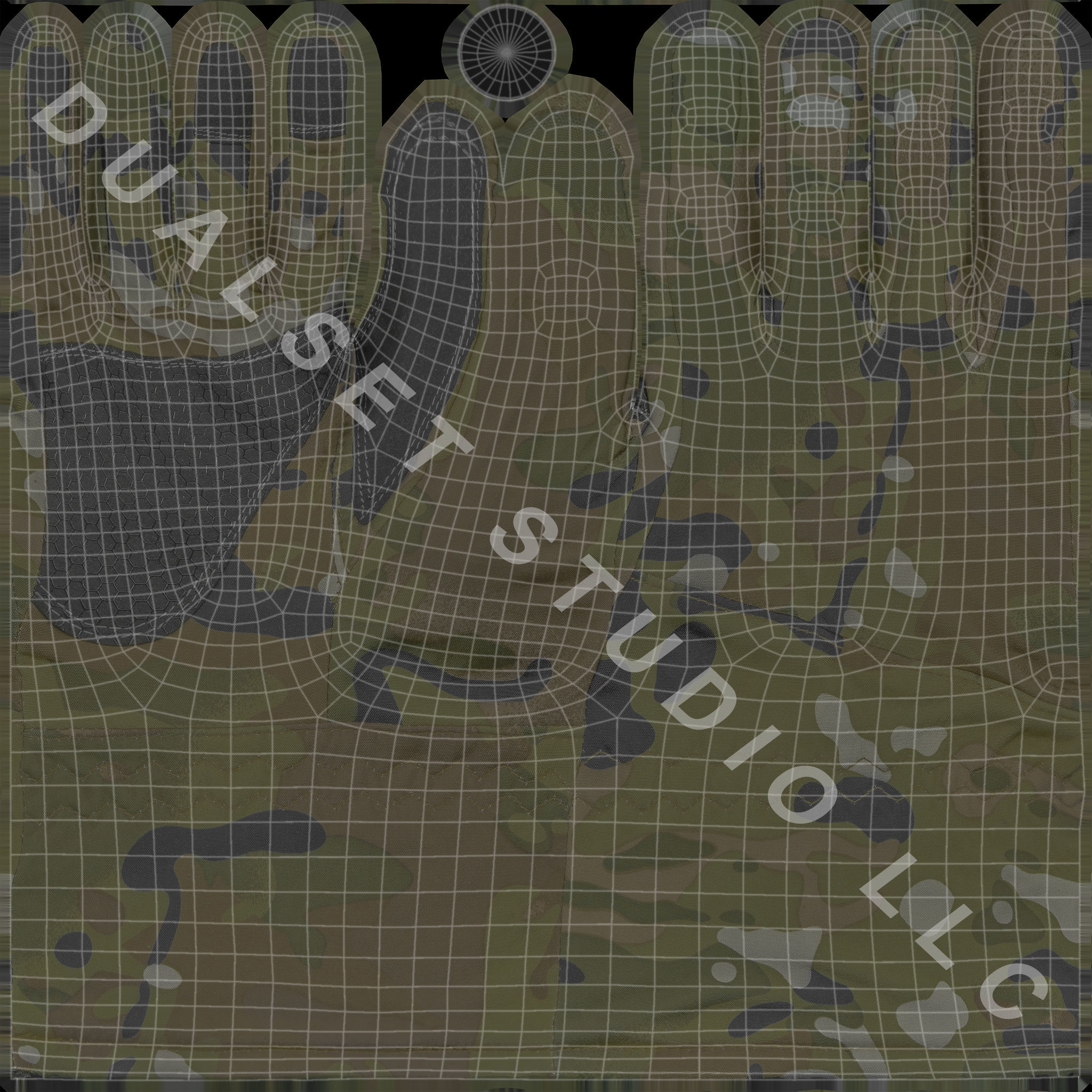 Winter Gloves 007 Low-poly 3D model_28