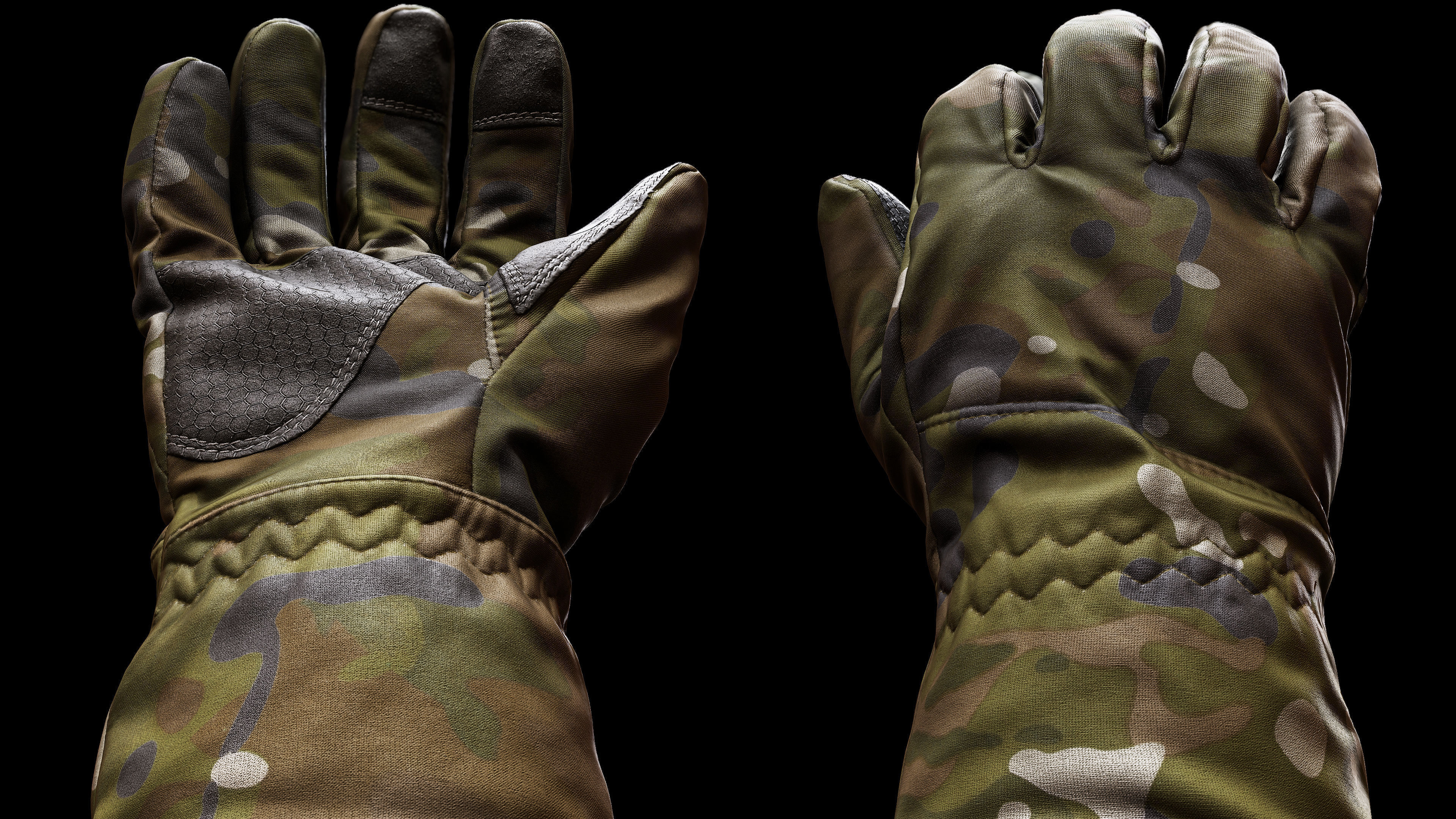 Winter Gloves 007 Low-poly 3D model_5