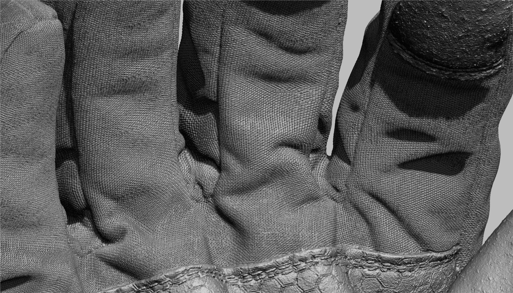 Winter Gloves 007 Low-poly 3D model_15