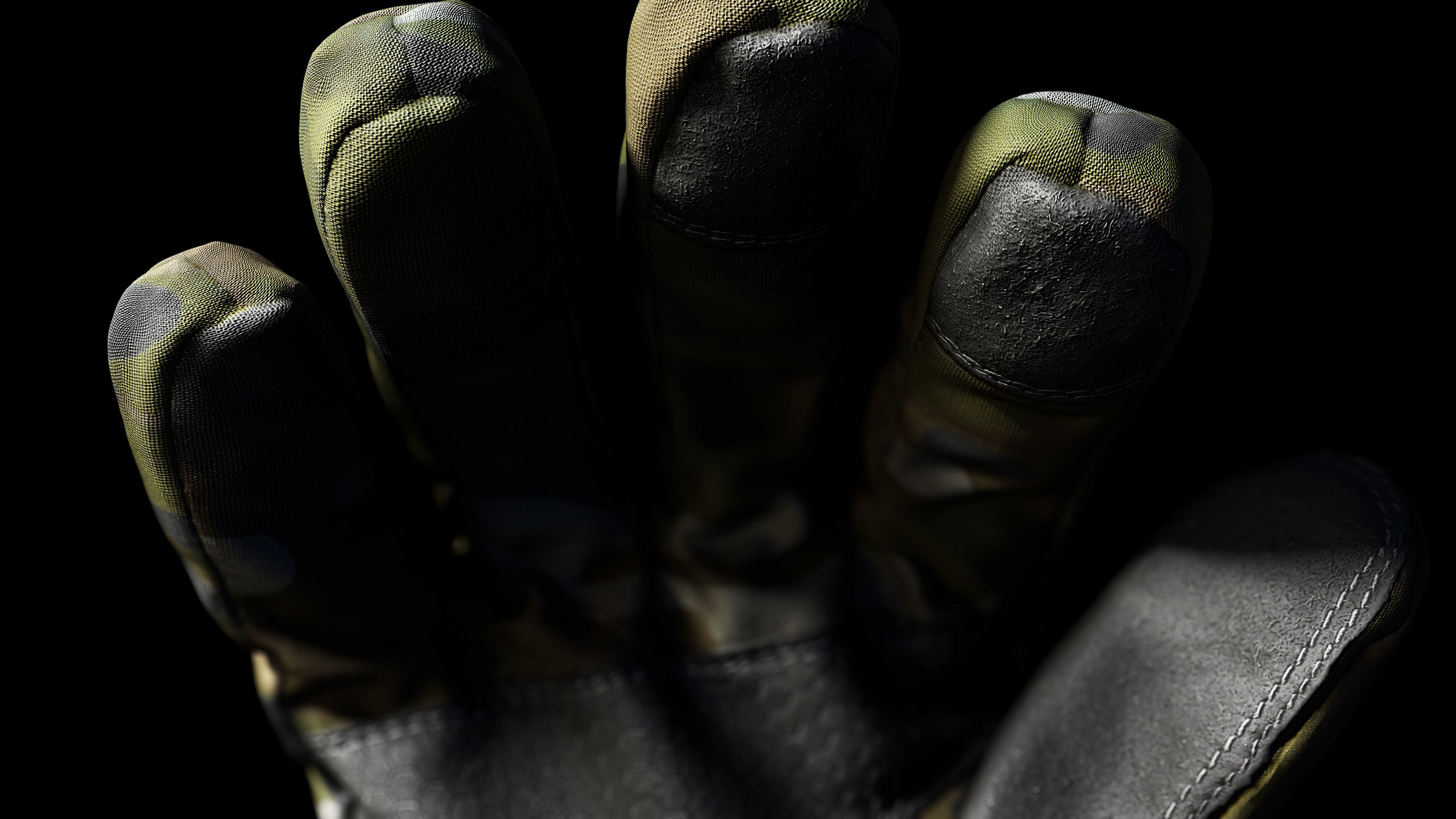 Winter Gloves 007 Low-poly 3D model_12