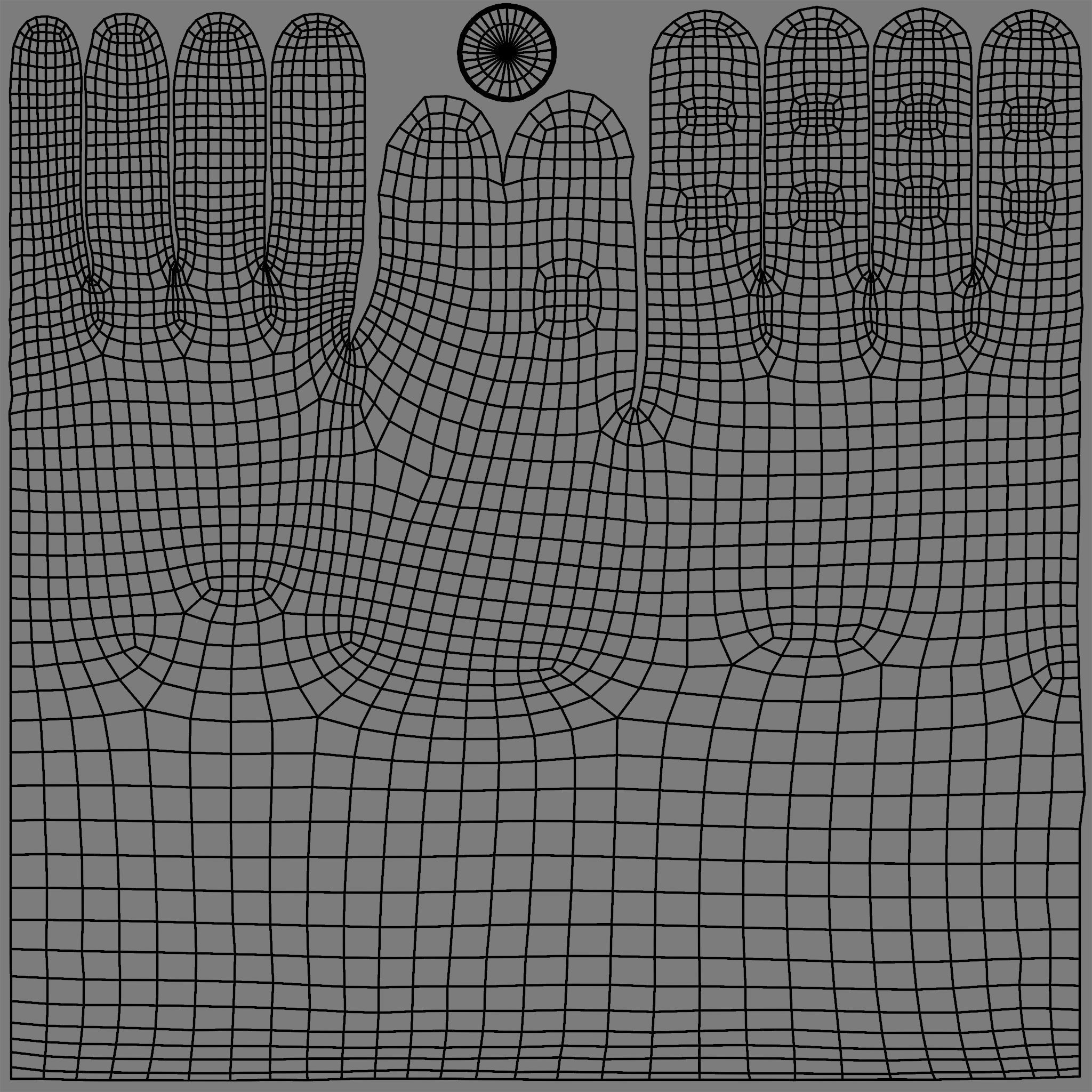 Winter Gloves 007 Low-poly 3D model_27